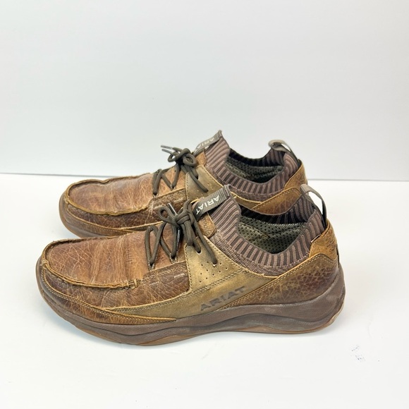 Ariat Men's Size 11D Brown Leather Casual Distressed Tan Dozer Shoe 10034019 - Picture 3 of 11